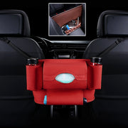 Car Front Seat Hanging Bag Paper Towel / Water Cup Storage Bag(Red)