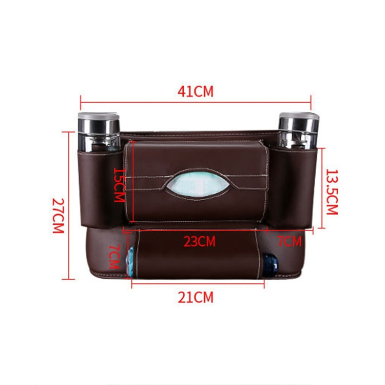 Car Front Seat Hanging Bag Paper Towel / Water Cup Storage Bag(Red)