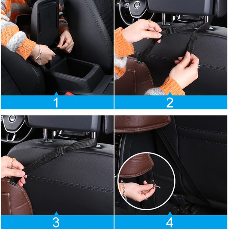 Car Front Seat Hanging Bag Paper Towel / Water Cup Storage Bag(Red)