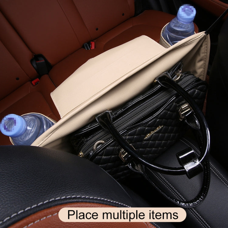 Car Front Seat Hanging Bag Paper Towel / Water Cup Storage Bag(Wine Red)