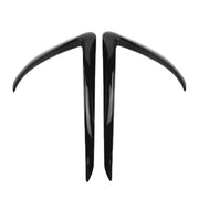 2 PCS Car Lamp Eyebrow Decorative Sticker Fog Lamp Frame for Tesla Model 3(Black)