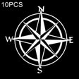 10 PCS Car Compass Pattern Random Decorative Sticker White - Decorative Sticker by PMC TechLife | Online Shopping South Africa | PMC TechLife | Buy Now Pay Later Mobicred