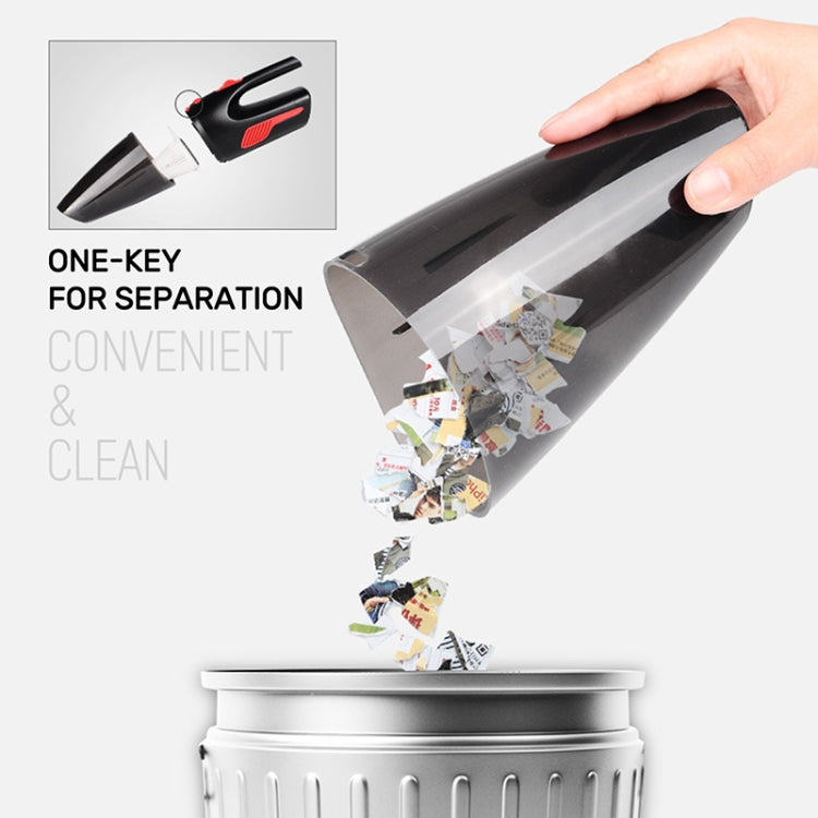 Car Wired Portable 120W Handheld Powerful Vacuum Cleaner with LED Light Cable Length: 5m(White)