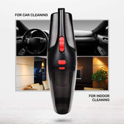 Car Wired Portable 120W Handheld Powerful Vacuum Cleaner with LED Light Cable Length: 5m(White)