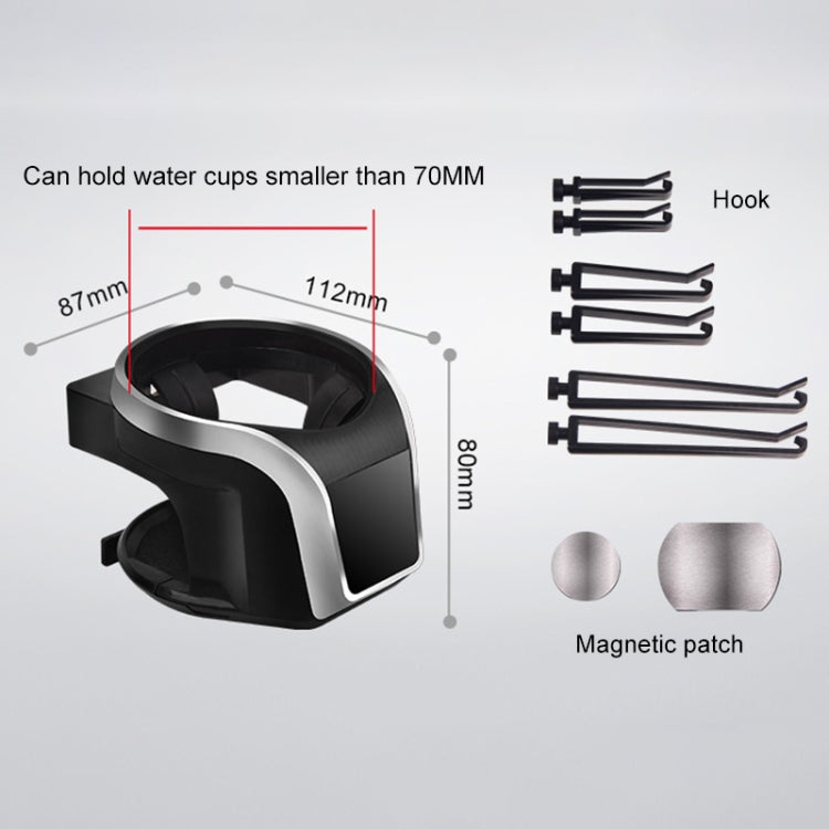 2 in 1 Car Air Outlet Magnetic Mount Beverage Cup Stand Phone Holder(Silver)