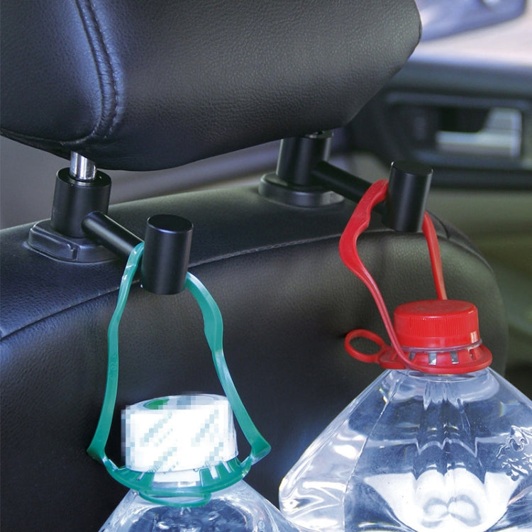 Car Hidden Creative Aluminum Alloy Seat Hook Organizer Storage Hanger (Black)