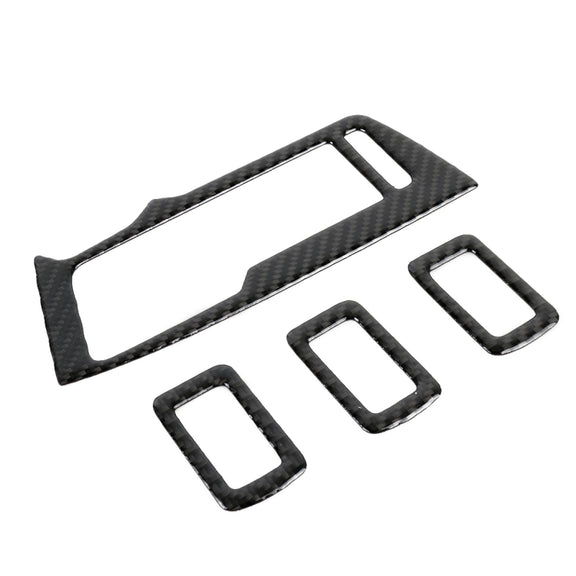 Car Carbon Fiber Window Glass Lifter Panel Decorative Sticker for Volkswagen Tiguan L
