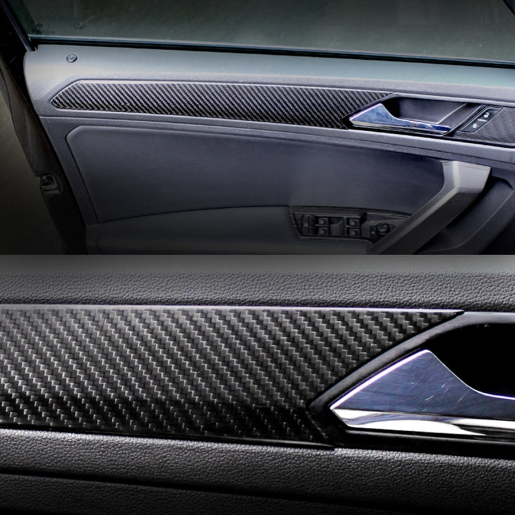Car Carbon Fiber Door Panel Decorative Sticker for Volkswagen Tiguan L