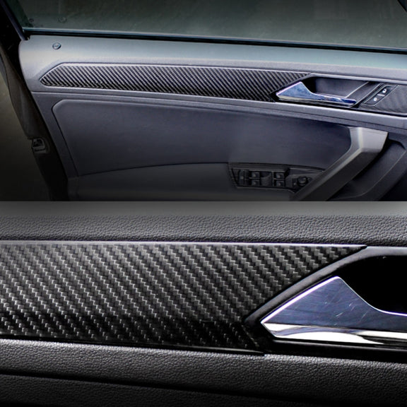 Car Carbon Fiber Door Panel Decorative Sticker for Volkswagen Tiguan L