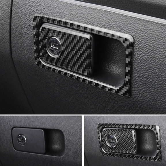 Car Carbon Fiber Front Passenger Seat Storage Handle Decorative Sticker for Volkswagen Tiguan L