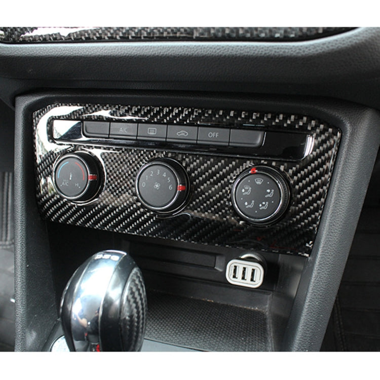 Car Carbon Fiber Air Conditioning Panel Decorative Sticker for Volkswagen Tiguan L, Low Configuration