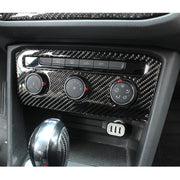 Car Carbon Fiber Air Conditioning Panel Decorative Sticker for Volkswagen Tiguan L, Low Configuration