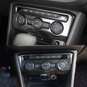 Car Carbon Fiber Air Conditioning Panel Decorative Sticker for Volkswagen Tiguan L, High Configuration