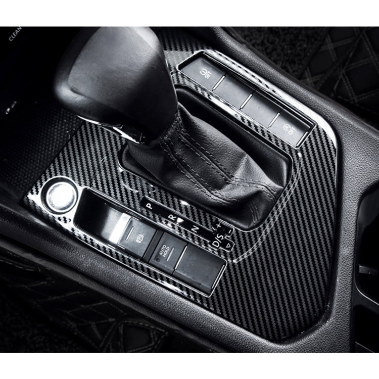 Car Carbon Fiber Gear Shift Panel Decorative Sticker for Volkswagen Tiguan L