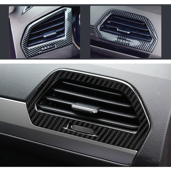 Car Carbon Fiber Central Control Side Air Outlet Frame Decorative Sticker for Volkswagen Tiguan L