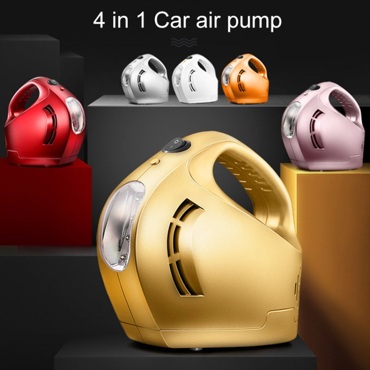 DC 12V 100W Four In One Portable  Car Tire Pump Inflatable Pump(Orange)