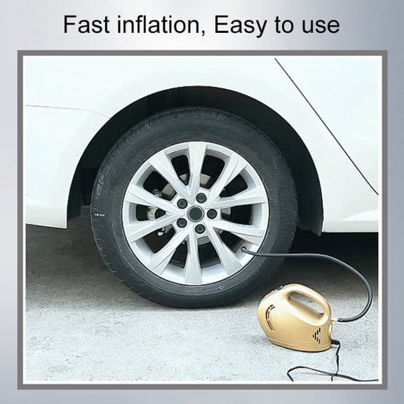 DC 12V 100W Four In One Portable  Car Tire Pump Inflatable Pump(Red)