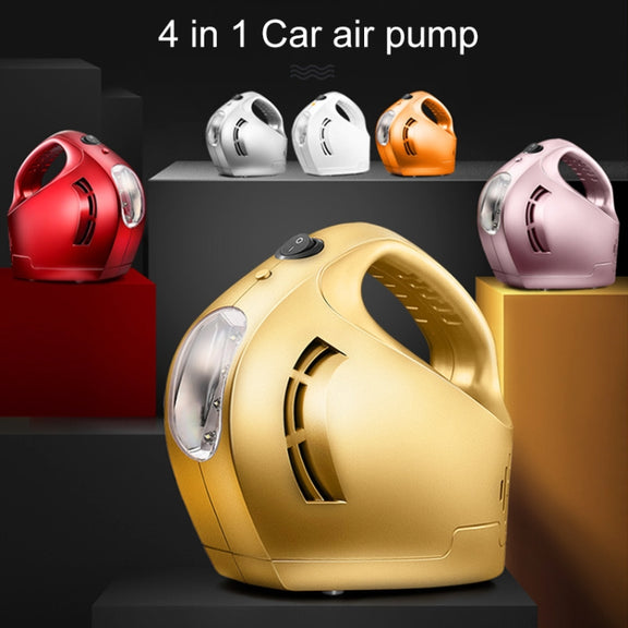 DC 12V 100W Four In One Portable  Car Tire Pump Inflatable Pump(White)