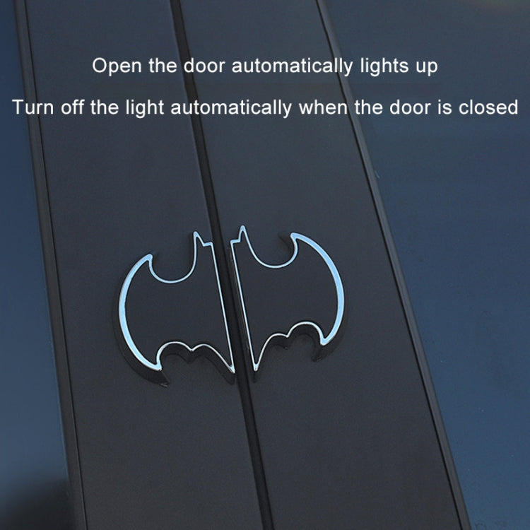 2 PCS Car LED Door Warning Lights Anti-collision Door Opening Lamp Flashing Lights (Silver)