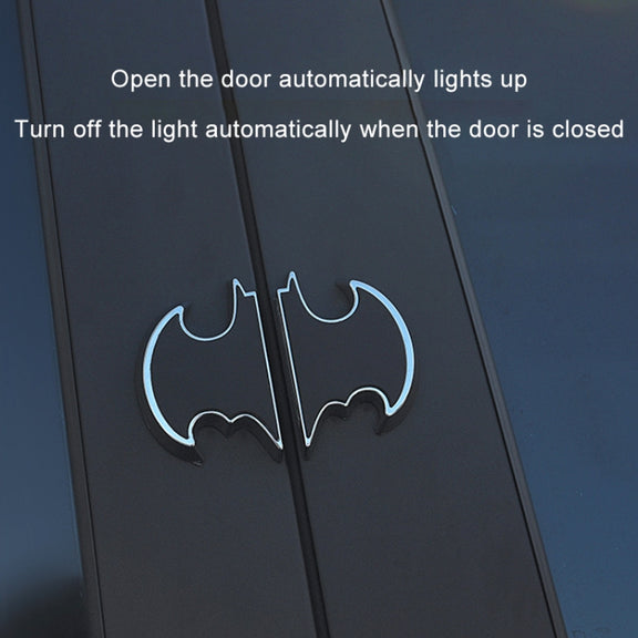 2 PCS Car LED Door Warning Lights Anti-collision Door Opening Lamp Flashing Lights (Silver)