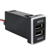 Car QC3.0 Fast Charge USB Interface Modification Charger for Toyota, Fuse to Take Power(Ice Blue Light)