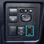 Car QC3.0 Fast Charge USB Interface Modification Charger for Toyota, Fuse to Take Power(Ice Blue Light)