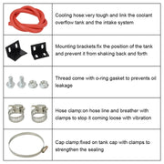 Car Universal Modified Aluminum Alloy Cooling Water Tank Bottle Can, Capacity: 800ML (Silver)