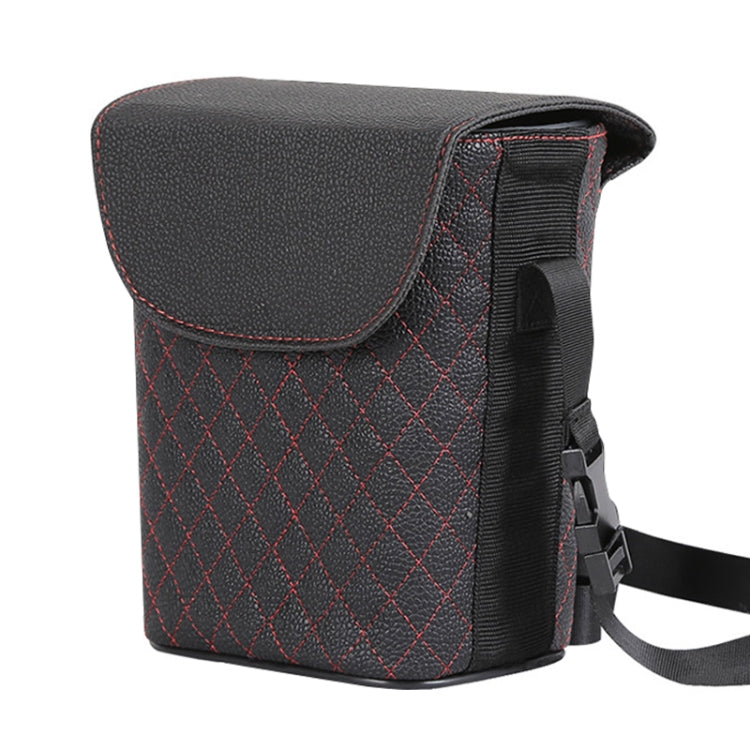 Car Back Seat Hook Garbage Can Car Storage Box (Black)