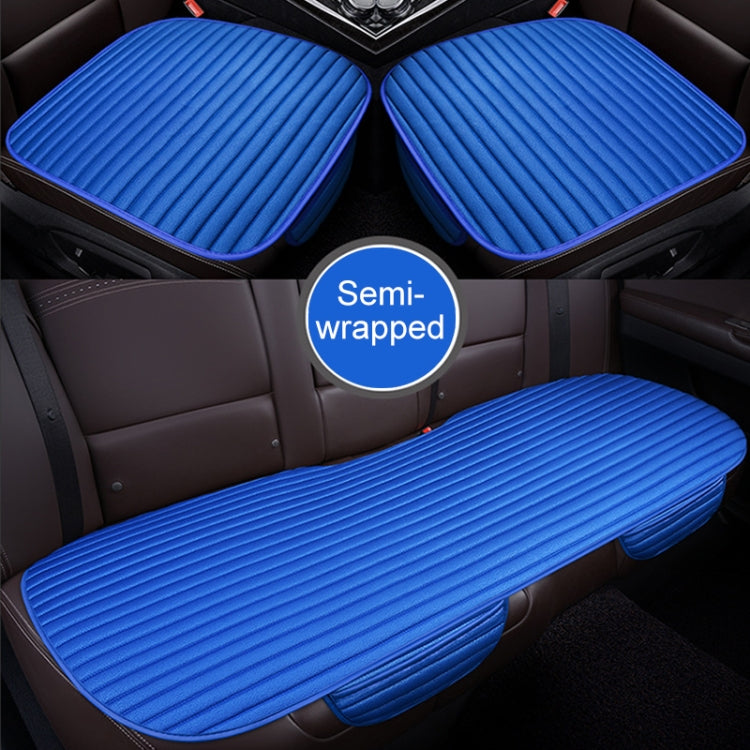 3 in 1 Car Seat Cushion Free Binding Half Inclusive Seat Mat Set (Blue)