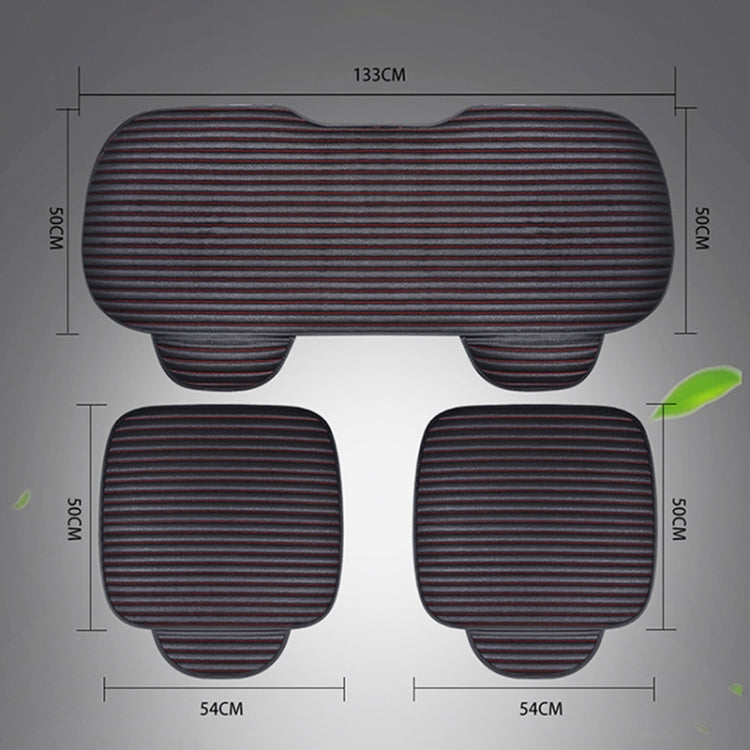 3 in 1 Car Seat Cushion Free Binding Half Inclusive Seat Mat Set (Beige)
