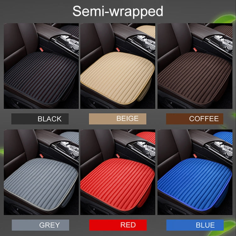 3 in 1 Car Seat Cushion Free Binding Half Inclusive Seat Mat Set (Beige)