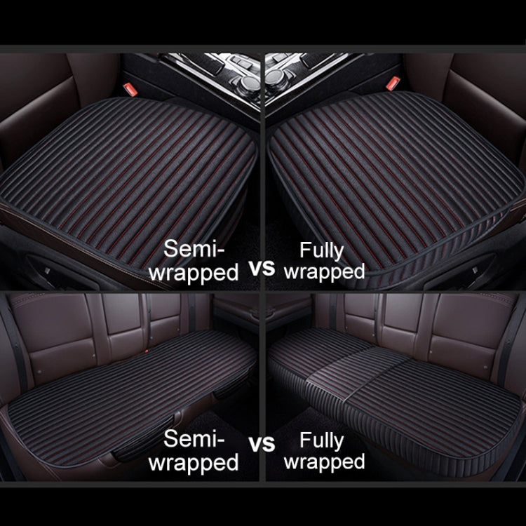 3 in 1 Car Seat Cushion Free Binding Half Inclusive Seat Mat Set (Beige)