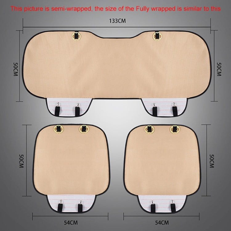 3 in 1 Car Seat Cushion Free Binding All Inclusive Seat Mat Set (Black)