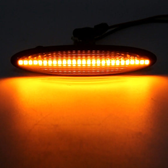 2 PCS DC12V / 5W Car LED Dynamic Blinker Side Lights Flowing Water Turn Signal Light for Lexus, Amber Light (Black)