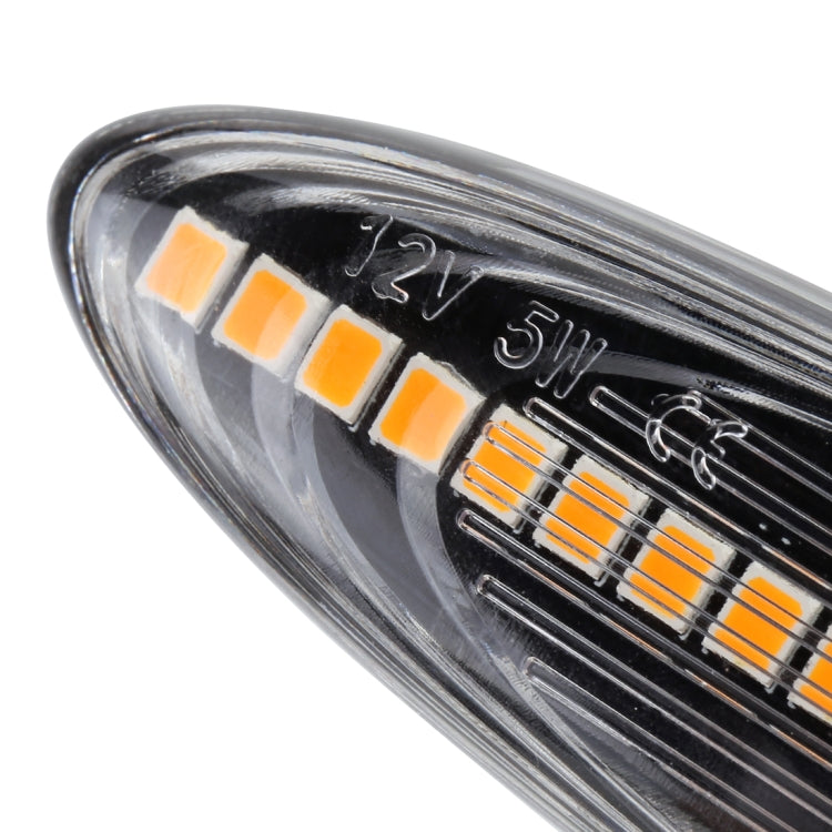 2 PCS DC12V / 5W Car LED Dynamic Blinker Side Lights Flowing Water Turn Signal Light for Lexus, Amber Light (Transparent)