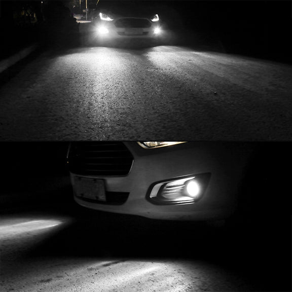 2 PCS H4 DC12V 4.3W 6000K 500LM Car Fog Lights with 12LEDs SMD-2525