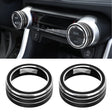 2 PCS Car Aluminum Alloy Air Conditioner Knob Case for Toyota RAV4 / Wildlander (Black) - Decoration Rings by PMC TechLife | Online Shopping South Africa | PMC TechLife | Buy Now Pay Later Mobicred
