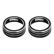2 PCS Car Aluminum Alloy Air Conditioner Knob Case for Toyota RAV4 / Wildlander (Black)