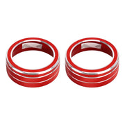 2 PCS Car Aluminum Alloy Air Conditioner Knob Case for Toyota RAV4 / Wildlander (Red)