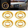 8 PCS Car Aluminum Alloy Air Conditioner Knob Case and Base for Honda XR-V (Gold) - Decoration Rings by PMC TechLife | Online Shopping South Africa | PMC TechLife | Buy Now Pay Later Mobicred