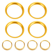 8 PCS Car Aluminum Alloy Air Conditioner Knob Case and Base for Honda XR-V (Gold)