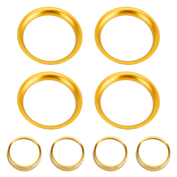 8 PCS Car Aluminum Alloy Air Conditioner Knob Case and Base for Honda XR-V (Gold)