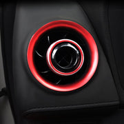8 PCS Car Aluminum Alloy Air Conditioner Knob Case and Base for Honda XR-V (Red)