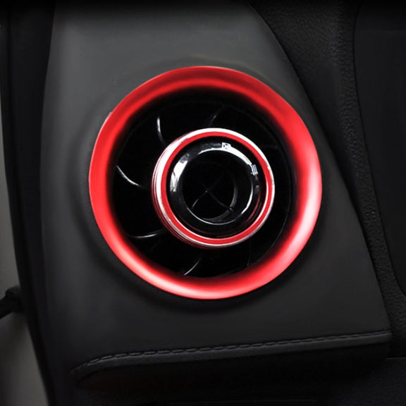 8 PCS Car Aluminum Alloy Air Conditioner Knob Case and Base for Honda XR-V (Red)