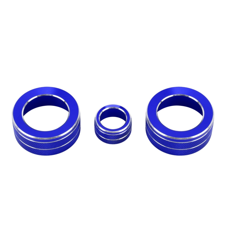 3 PCS Car Metal Air Conditioner Knob Case for Honda AVANCIER / URV (Blue)