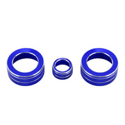 3 PCS Car Metal Air Conditioner Knob Case for Honda AVANCIER / URV (Blue)