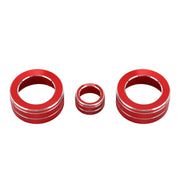 3 PCS Car Metal Air Conditioner Knob Case for Honda AVANCIER / URV (Red)