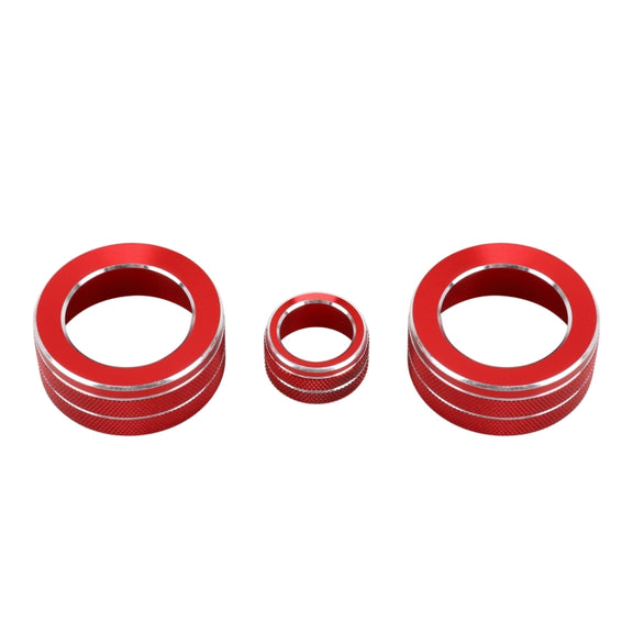 3 PCS Car Metal Air Conditioner Knob Case for Honda AVANCIER / URV (Red)