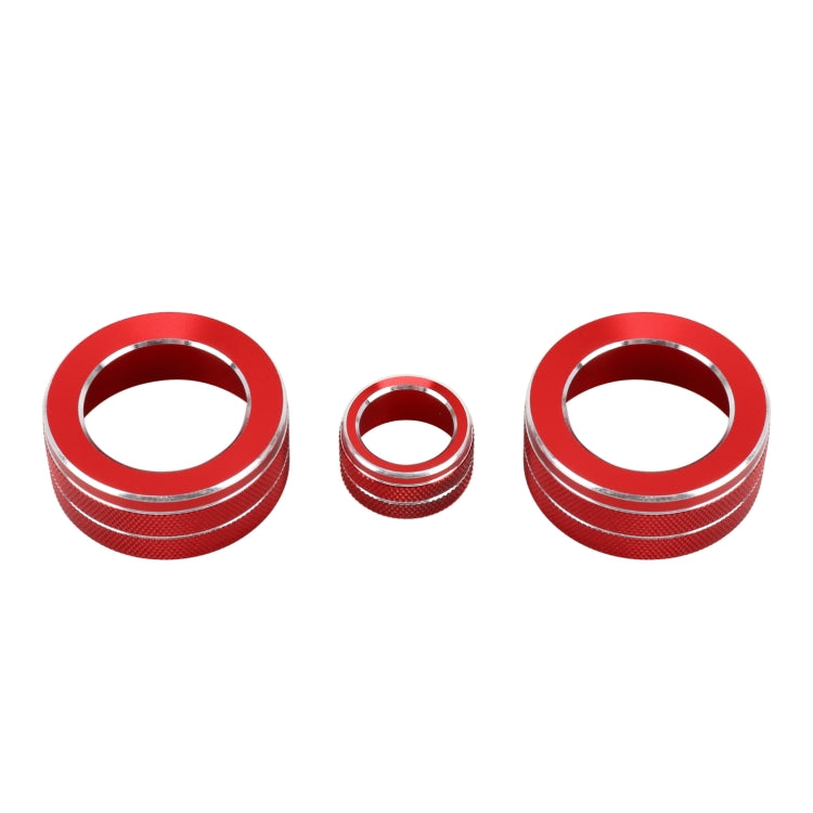 3 PCS Car Metal Air Conditioner Knob Case for Honda AVANCIER / URV (Red)