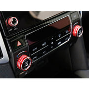 3 PCS Car Metal Air Conditioner Knob Case for Honda AVANCIER / URV (Red)
